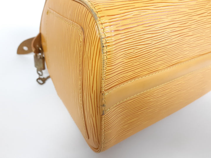 Louis Vuitton Handbag Speedy 25 Epi Leather M43019 Yellow Boston VI1914 Padlock7