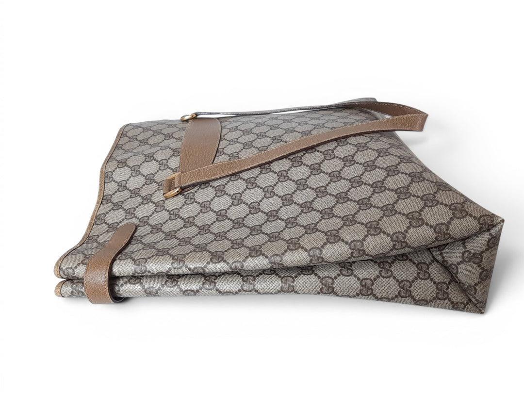 Gucci Sherry Line Tote Bag Shoulder Bag GG Pattern Brown PVC Leather3