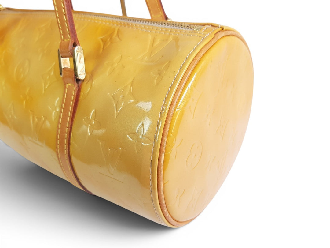 Louis Vuitton Vernis Bedford Hand Bag M91006 Vernis Monogram Yellow VI09792