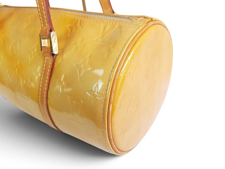 Louis Vuitton Vernis Bedford Hand Bag M91006 Vernis Monogram Yellow VI09792