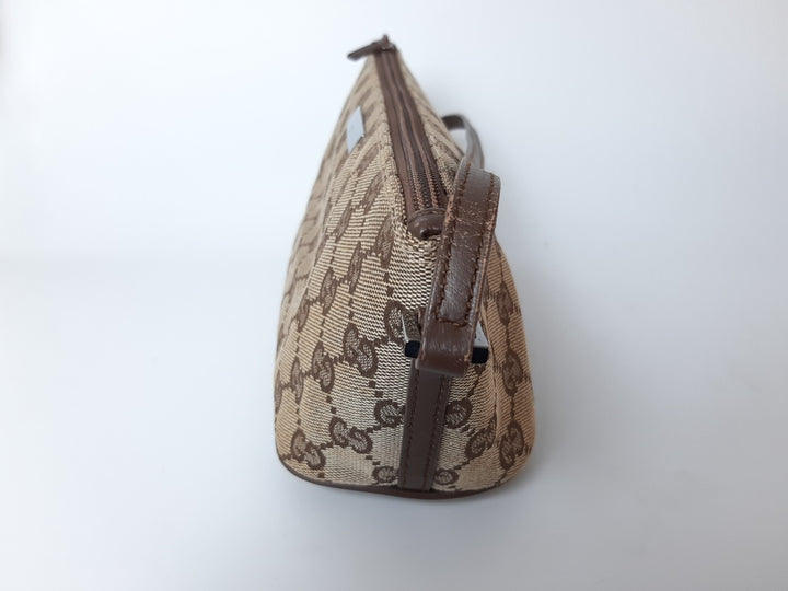 Gucci Bag Accessory Pouch Purse GG Canvas Beige Silver Hardware3