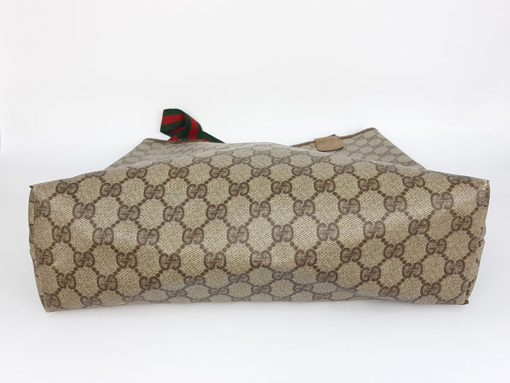 Gucci Sherry Line Tote Bag Shoulder Bag GG Pattern Brown PVC Leather2