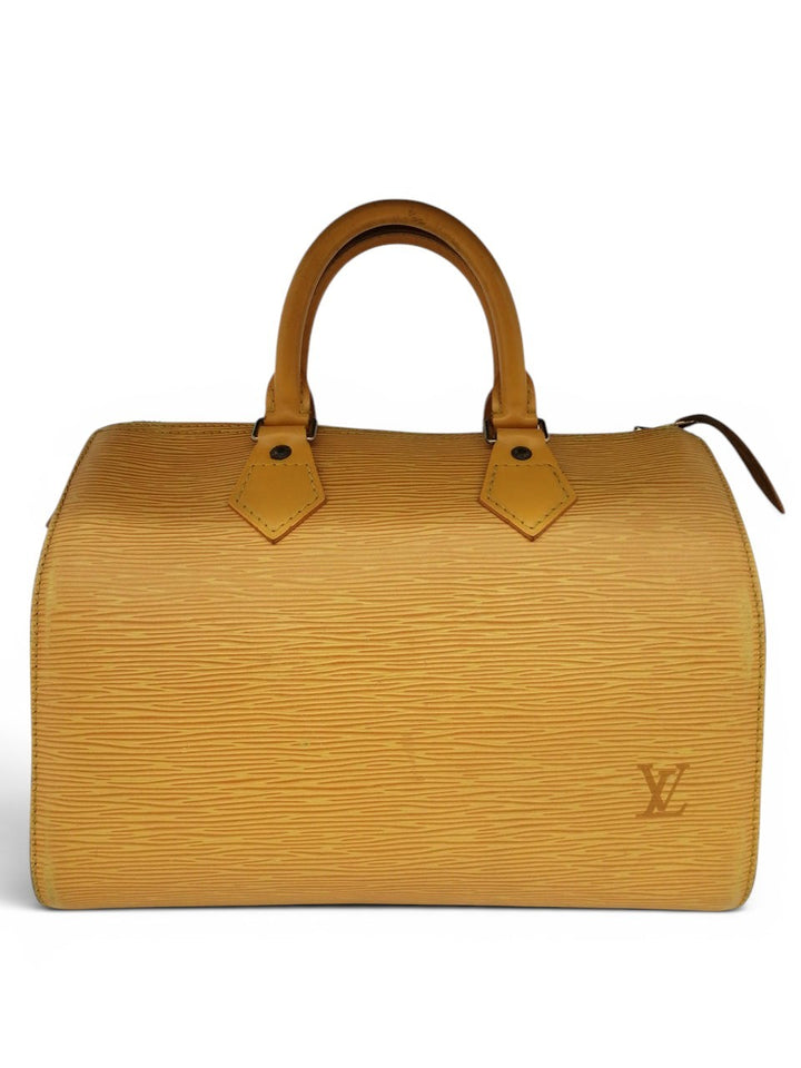 Louis Vuitton Handbag Speedy 25 Epi Leather M43019 Yellow Boston SP0956 Padlock0