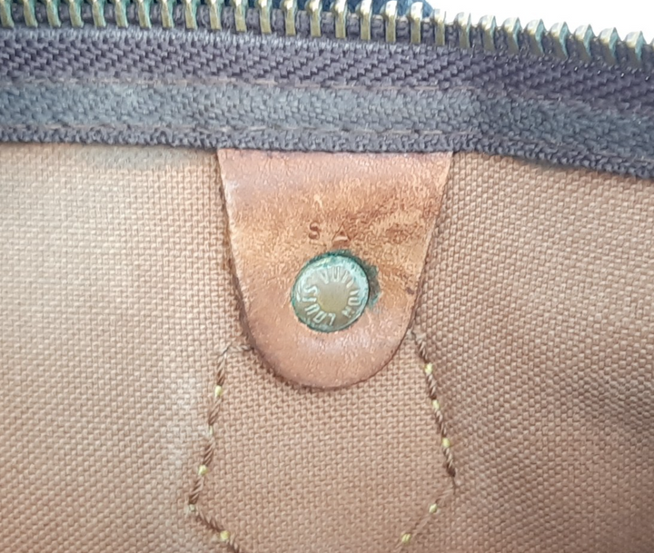 Louis Vuitton Speedy 35 Monogram Boston Hand Bag Purse SA821 Padlock Key17