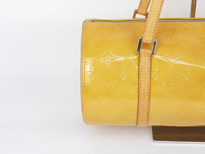 Louis Vuitton Vernis Bedford Hand Bag M91006 Monogram Yellow VI09093