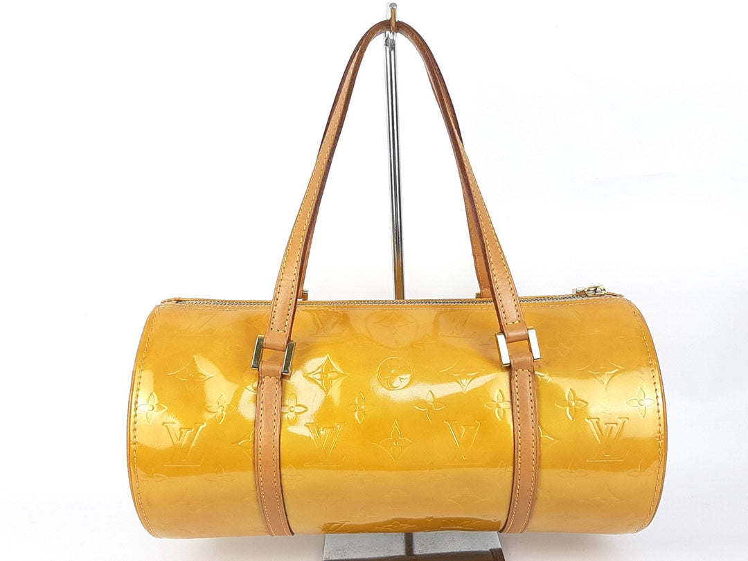 Louis Vuitton Vernis Bedford Hand Bag M91006 Monogram Yellow VI00311