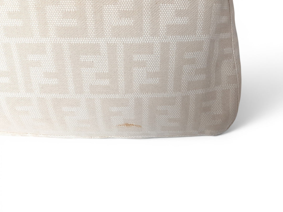 FENDI Zucca Mamma Baguette Shoulder Hand Bag Canvas Leather Beige6