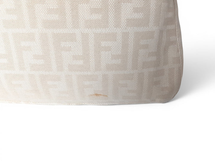 FENDI Zucca Mamma Baguette Shoulder Hand Bag Canvas Leather Beige6