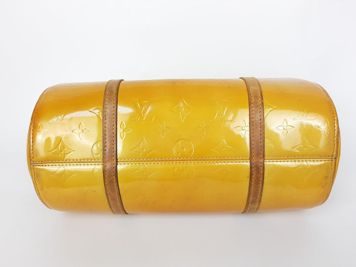 Louis Vuitton Vernis Bedford Hand Bag M91006 Monogram Yellow VI00928