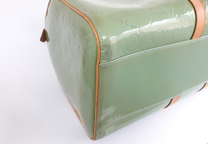 Louis Vuitton Vernis Mercer Boston Hand Bag Light Green M91001 BA091911