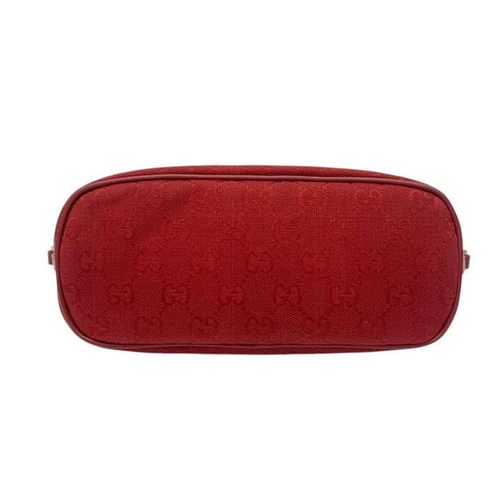 Gucci Bag Accessory Pouch Purse GG Canvas Red Silver Hardware2