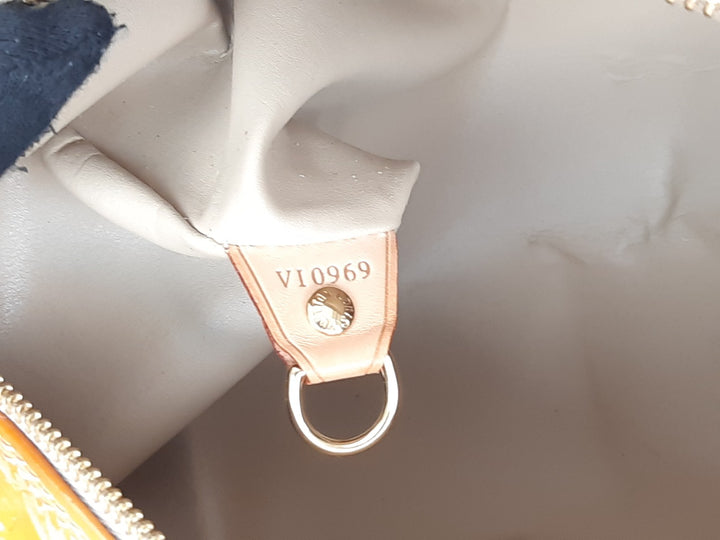 Louis Vuitton Vernis Bedford Hand Bag M91006 Monogram Yellow VI096913