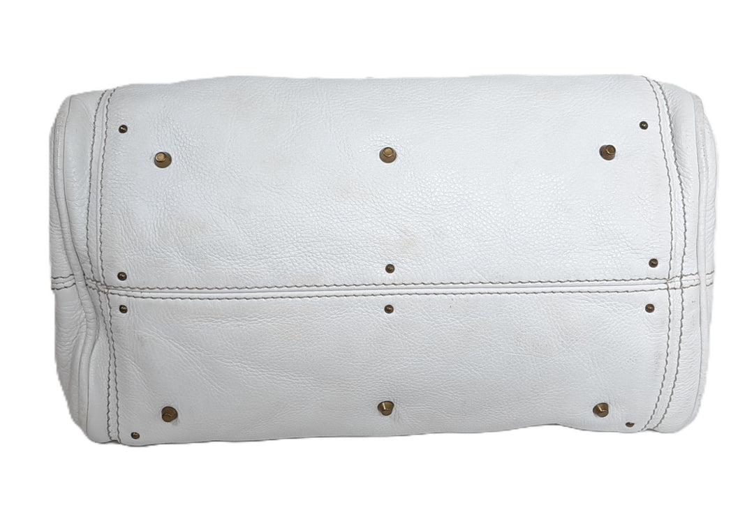 Chloe Paddington White Glod Padlock Key Women's Hand Shoulder Bag2