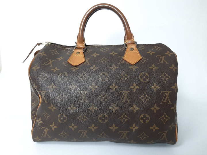 Louis Vuitton Monogram Speedy 30 M41526 Boston Bag Hand Bag TH00664