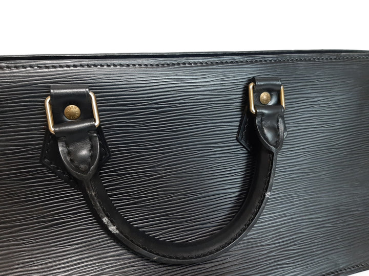 Louis Vuitton Sac Triangle Epi Handbag M52092 Black Gold Hardware MI09922