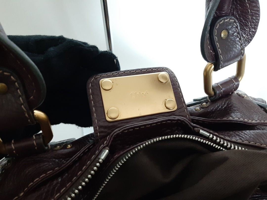 Chloe Paddington Brown Glod Padlock Key Women's Hand Shoulder Bag17