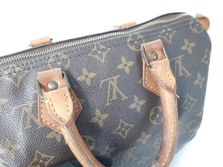 Louis Vuitton Monogram Speedy 25 M41528 Boston Bag Hand Bag MI0911 Padlock Key8