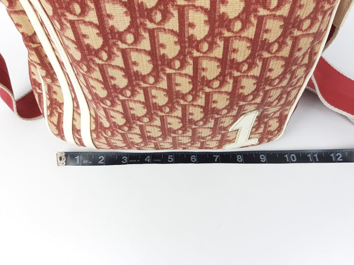Christian Dior Trotter Canvas Pouch Shoulder Bag Red White No 1 Long Strap8