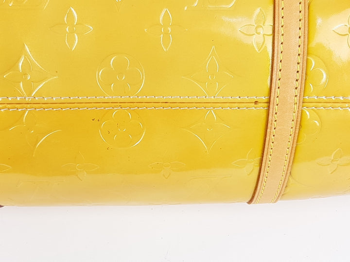 Louis Vuitton Vernis Bedford Hand Bag M91006 Monogram Yellow VI192912