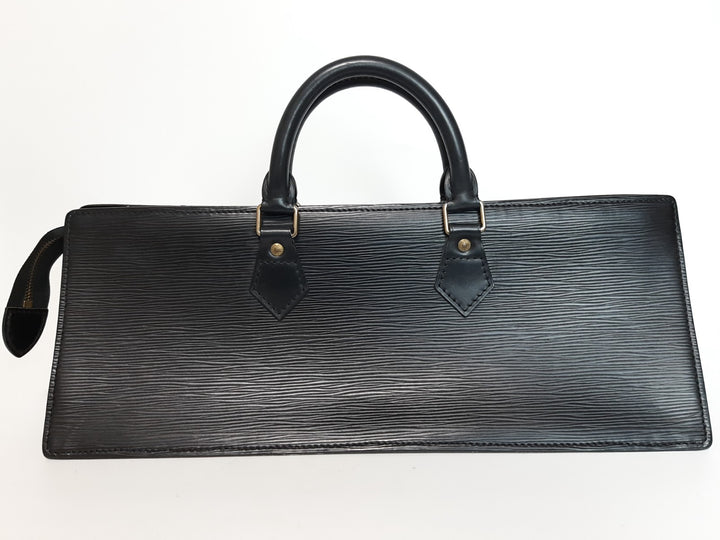 Louis Vuitton Sac Triangle Epi Handbag M52092 Black Gold Hardware MI09923