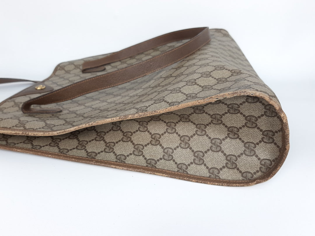 Gucci Sherry Line Tote Bag Shoulder Bag GG Pattern Brown PVC Leather2
