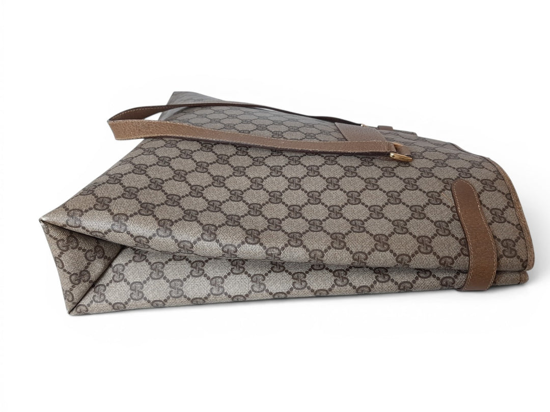Gucci Sherry Line Tote Bag Shoulder Bag GG Pattern Brown PVC Leather4