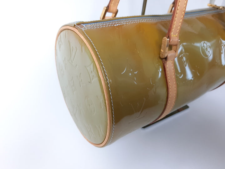 Louis Vuitton Vernis Bedford Hand Bag M91007 Vernis Monogram Green VI09395