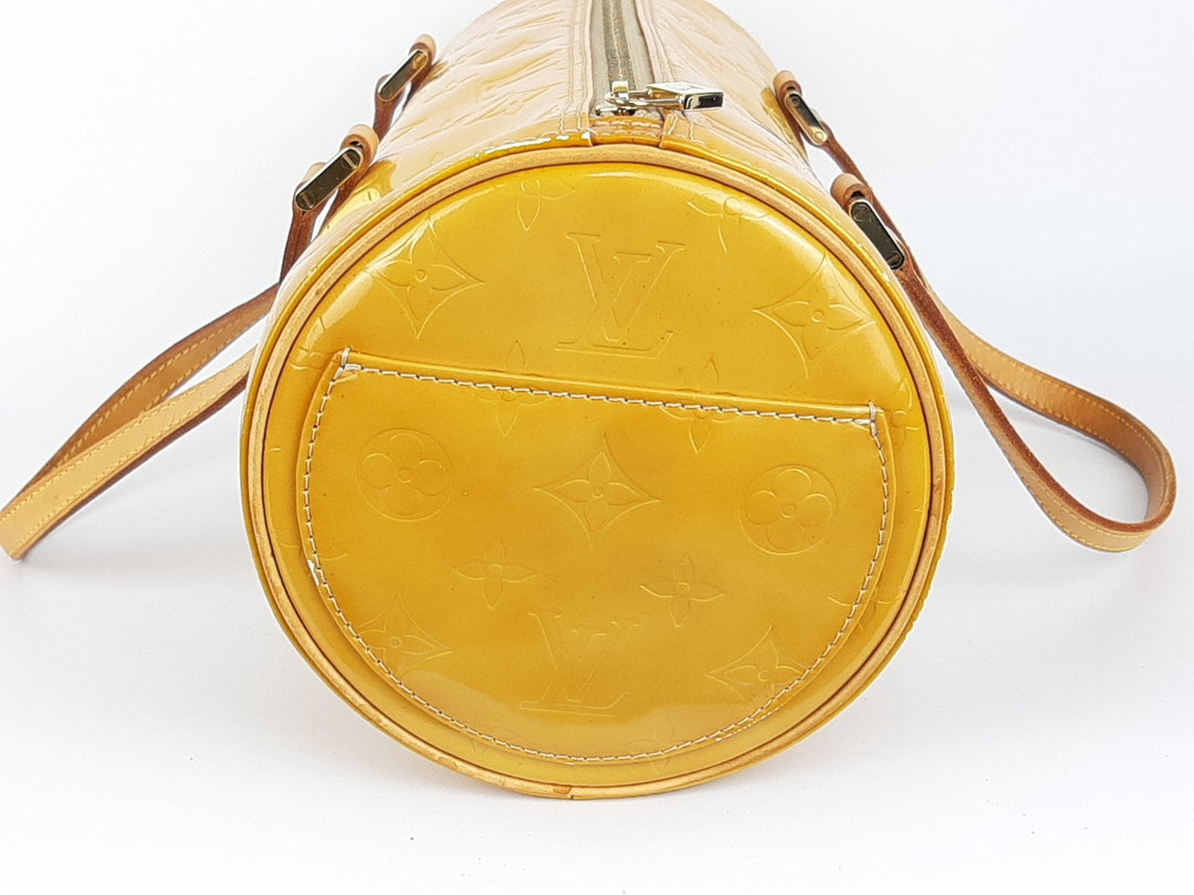 Louis Vuitton Vernis Bedford Hand Bag M91006 Monogram Yellow VI192910