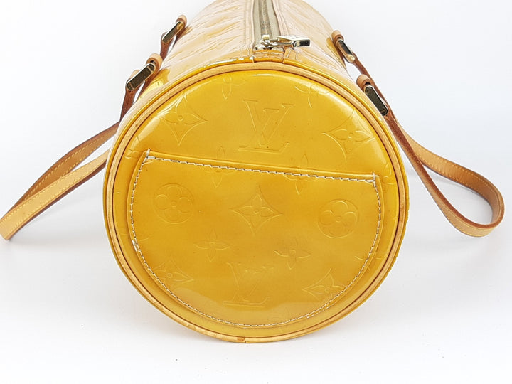 Louis Vuitton Vernis Bedford Hand Bag M91006 Monogram Yellow VI192910