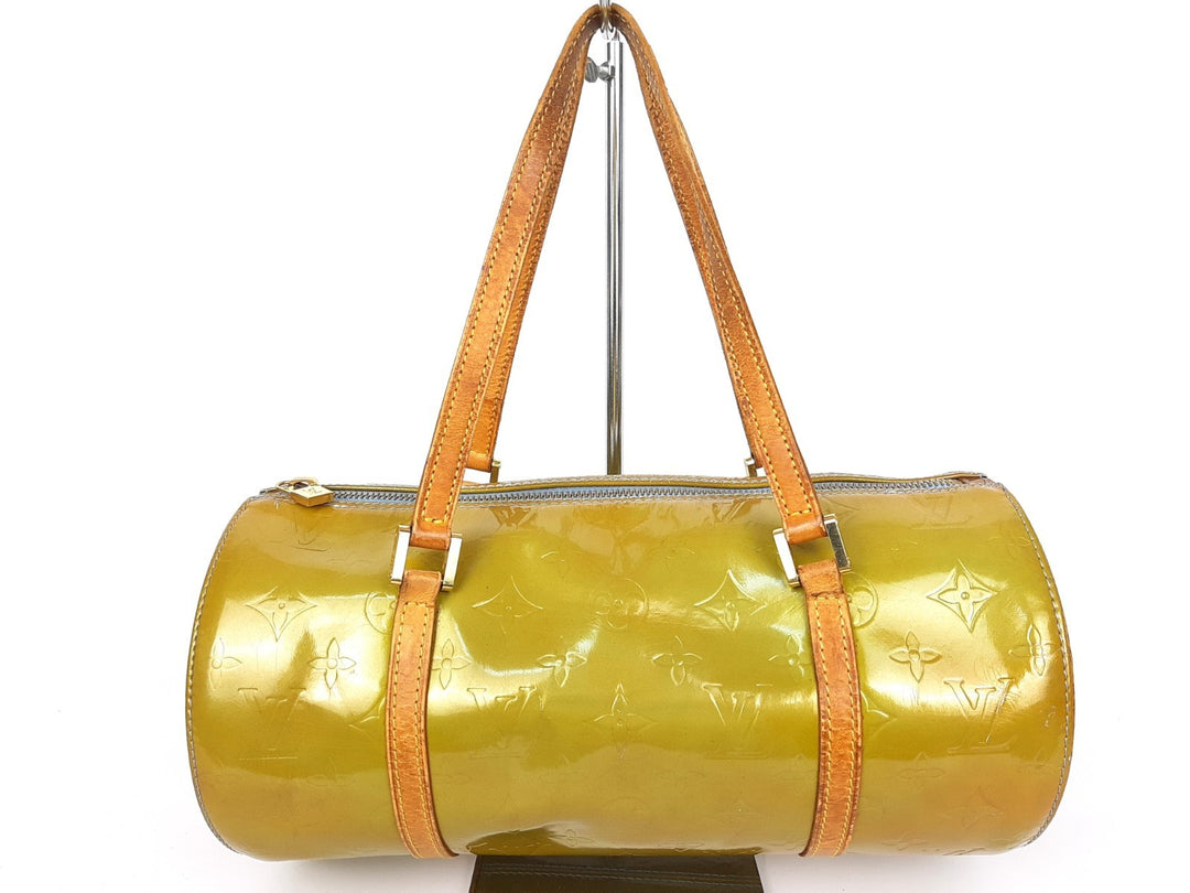 Louis Vuitton Vernis Bedford Hand Bag M91007 Vernis Monogram Green VI19180