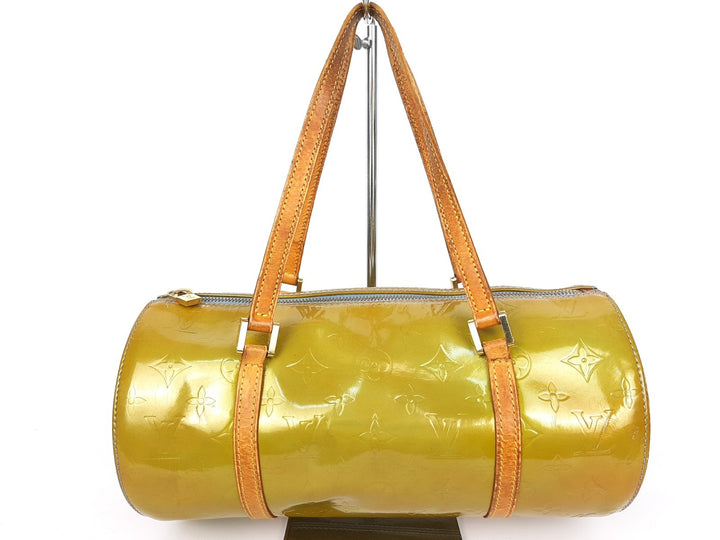 Louis Vuitton Vernis Bedford Hand Bag M91007 Vernis Monogram Green VI19180