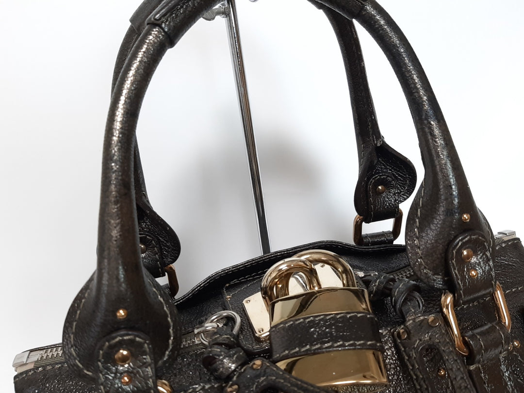Chloe Paddington Dark Brown Bronze Glod Padlock Key Hand Shoulder Bag Dust Bag4