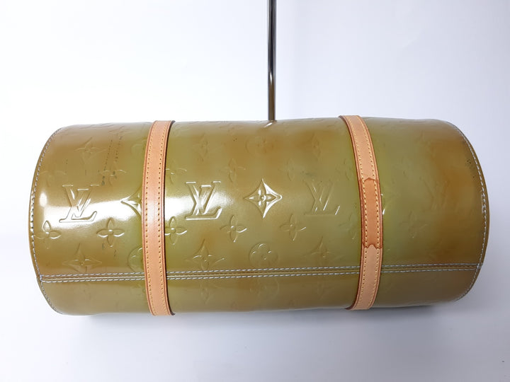 Louis Vuitton Vernis Bedford Hand Bag M91007 Vernis Monogram Green VI09398