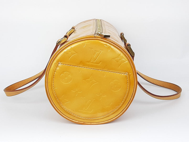 Louis Vuitton Vernis Bedford Hand Bag M91006 Monogram Yellow VI09696