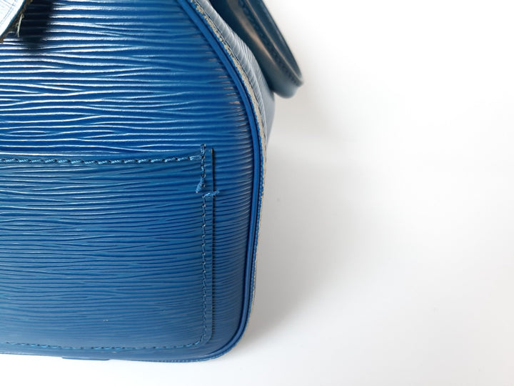 Louis Vuitton Handbag Speedy 25 Epi Leather M43015 Blue Boston VI1904 Padlock8