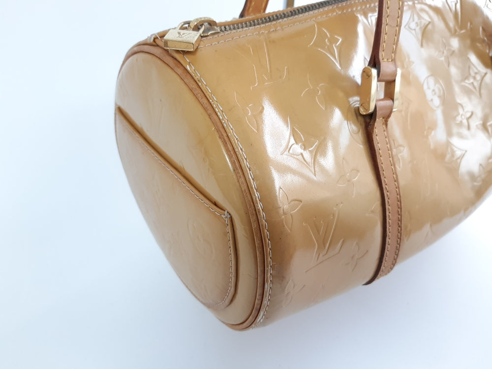 Louis Vuitton Vernis Bedford Hand Bag M91006 Vernis Monogram Yellow TH19281