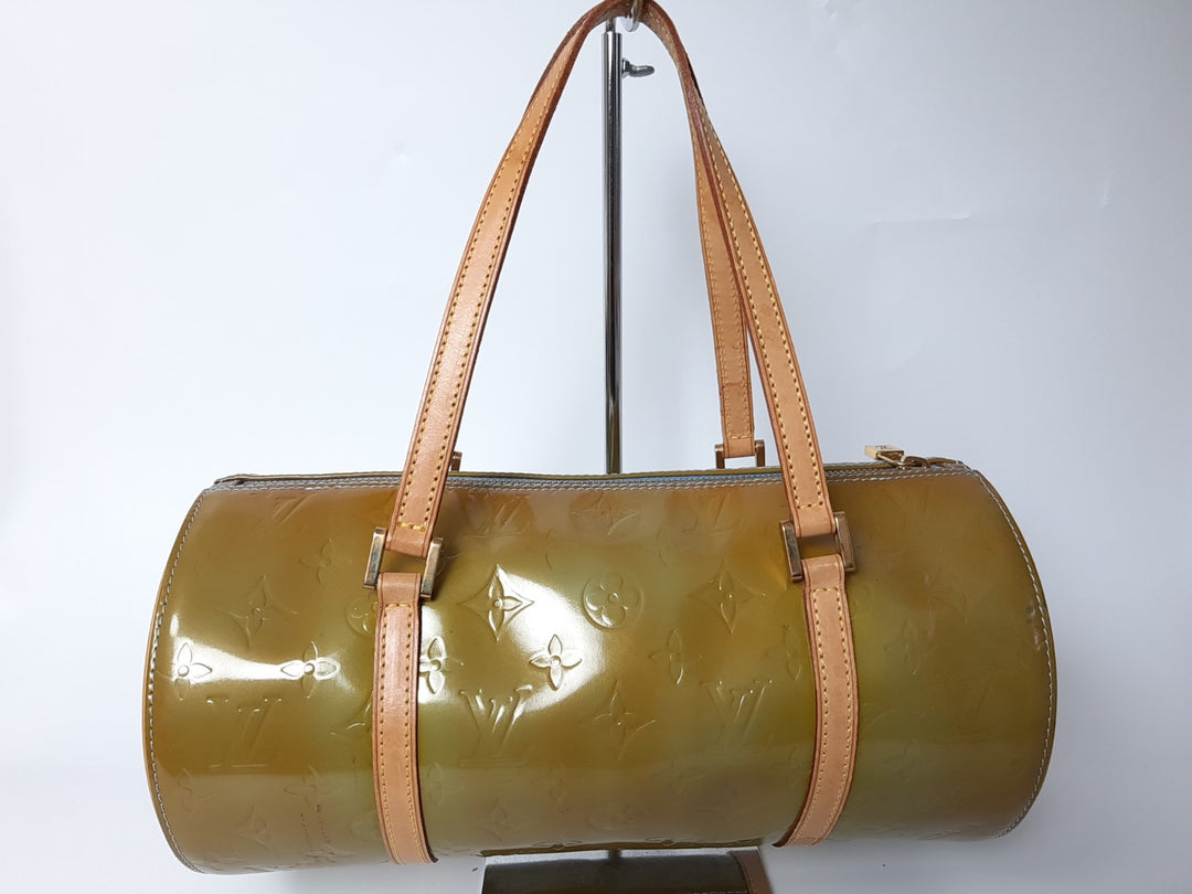 Louis Vuitton Vernis Bedford Hand Bag M91007 Vernis Monogram Green VI09394