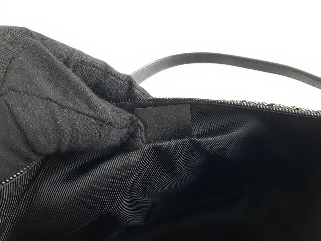 Gucci Bag Accessory Pouch Purse GG Canvas Gray Brown Silver Hardware8