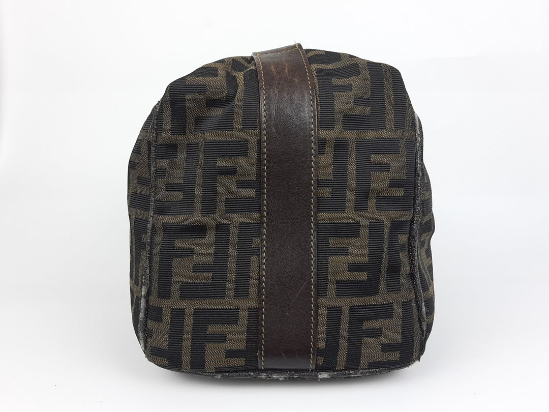 Fendi Zucca Mamma Baguette Brown Hand Bag Gold Hardware Canvas Leather4