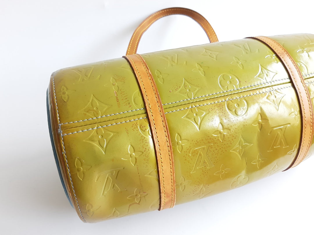 Louis Vuitton Vernis Bedford Hand Bag M91329 Vernis Monogram Green TH09689