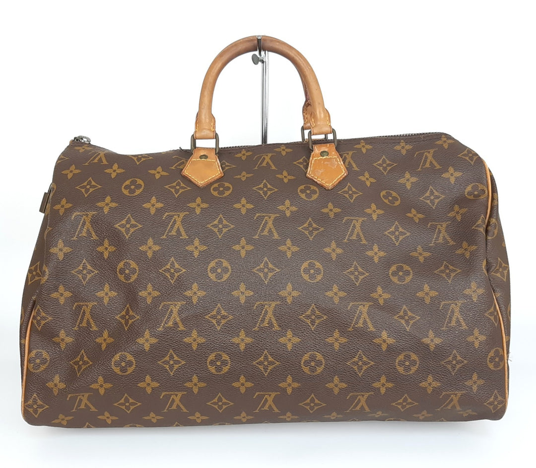 Louis Vuitton Monogram Speedy 40 M41522 Boston Hand Bag SA Padlock NO key0