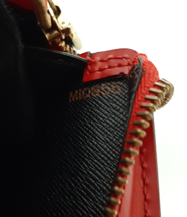 Louis Vuitton Sac Triangle Epi Handbag M52097 Red Gold Hardware MI095511
