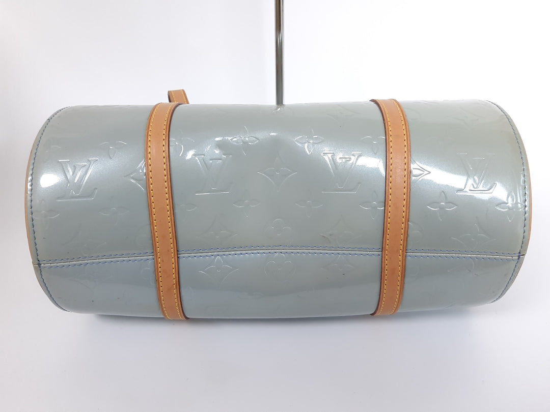 Louis Vuitton Vernis Bedford Hand Bag M91309 Vernis Monogram Blue VI00739