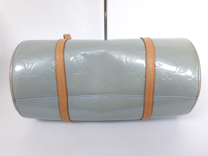 Louis Vuitton Vernis Bedford Hand Bag M91309 Vernis Monogram Blue VI00739