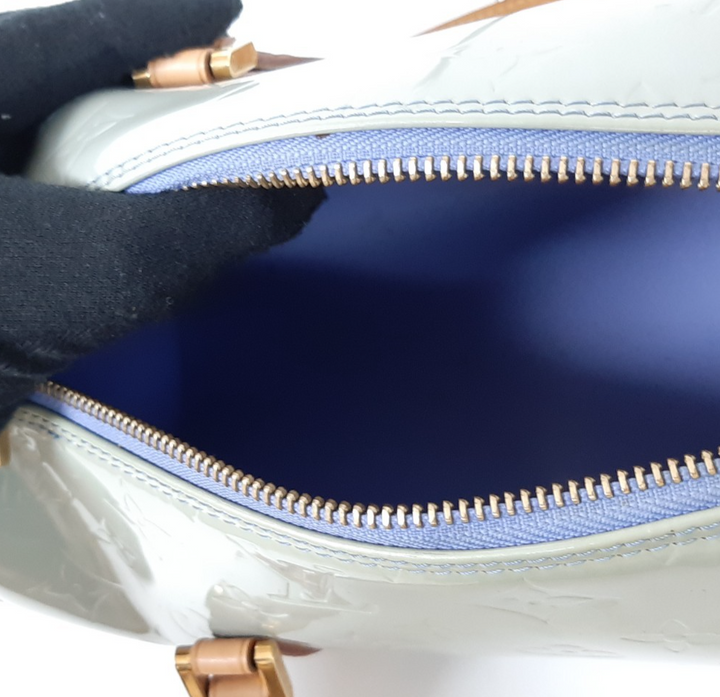 Louis Vuitton Vernis Bedford Hand Bag M91309 Vernis Monogram Blue VI007314