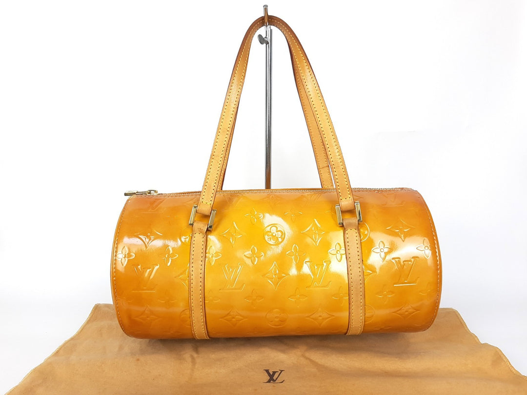 Louis Vuitton Vernis Bedford Hand Bag M91006 Monogram Yellow VI19180