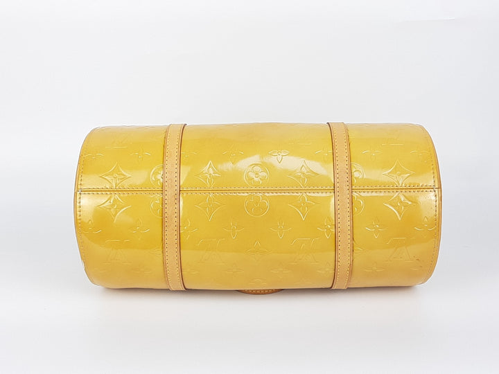Louis Vuitton Vernis Bedford Hand Bag M91006 Monogram Yellow VI09097