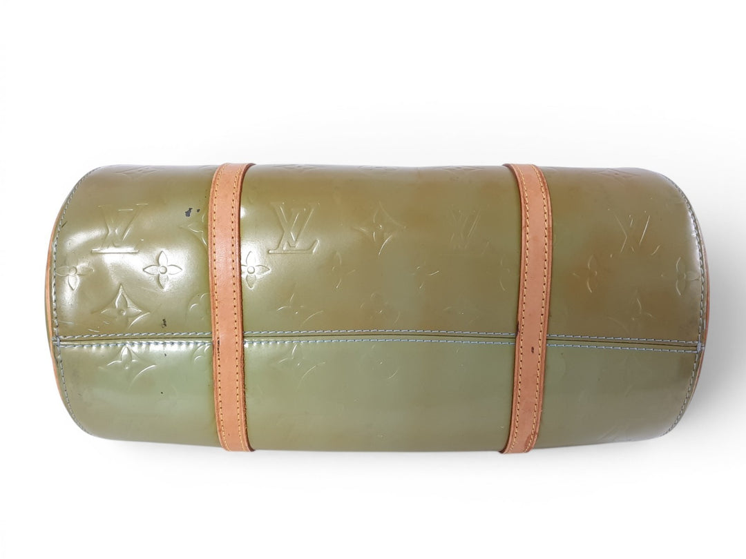 Louis Vuitton Vernis Bedford Hand Bag M91329 Vernis Monogram Green VI09195