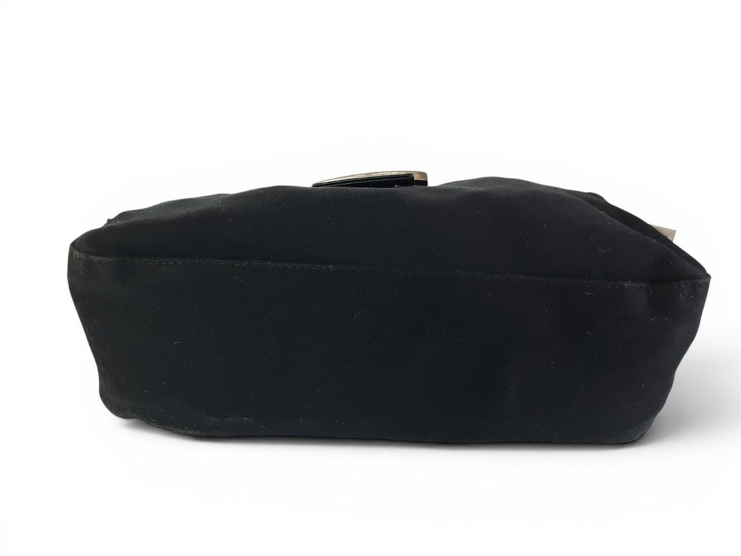 FENDI Zucca Mamma Baguette Shoulder Hand Bag Canvas Leather Black6