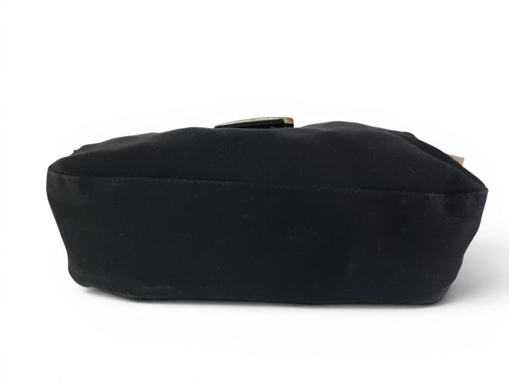 FENDI Zucca Mamma Baguette Shoulder Hand Bag Canvas Leather Black6